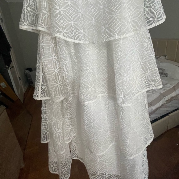 NWT Anthropologie white lace tiered maxi skirt - Picture 7 of 11